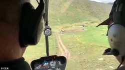 ثبت لحظه سقوط هلیکوپتر توسط مسافران!   فیلم