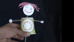 کاردستی عروسک نمایشی با لوازم دورریختنی + فیلم