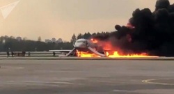 جزئیات آتش سوزی هواپیمای روسی در فرودگاه مسکو + ویدئو