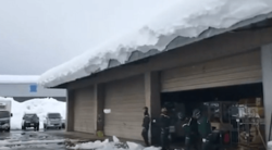 عاقبت تلاش مرد ژاپنی برای برف روبی از سقف + فیلم