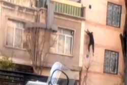 سقوط مرگبار دزد از ساختمانی در جوادیه تهران +فیلم