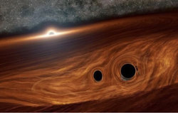 رصد نور حاصل از برخورد ۲ سیاهچاله