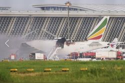 آتش سوزی در بوئینگ خط هوایی اتیوپی در شانگهای