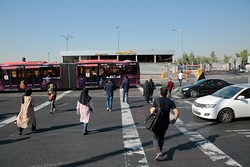 عبور ایمن عابران پیاده با دسترسی به ایستگاه BRT جناح