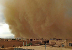 طوفان شن در یزد + فیلم