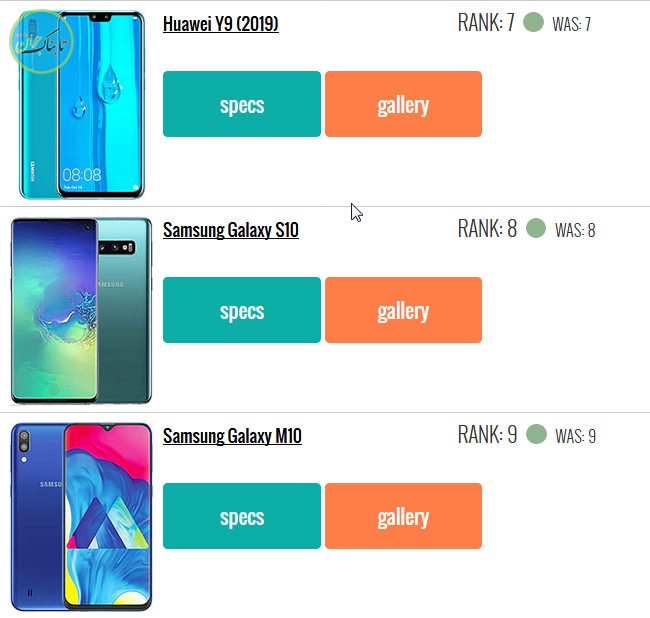 ۱۰ گوشی پرطرفدار این هفته (۲۳ بهمن)