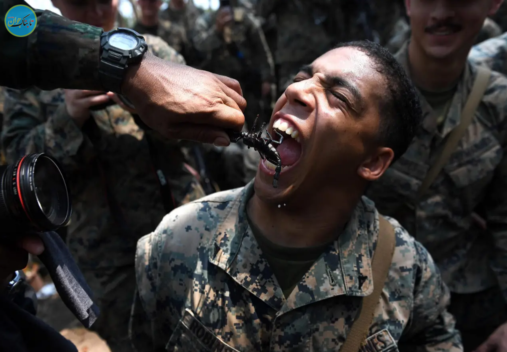 شیوه‌های تهوع‌آور آموزش سربازان آمریکایی: از نوشیدن خون مار کبرا تا خوردن عقرب و کرم خاکی! + تصاویر