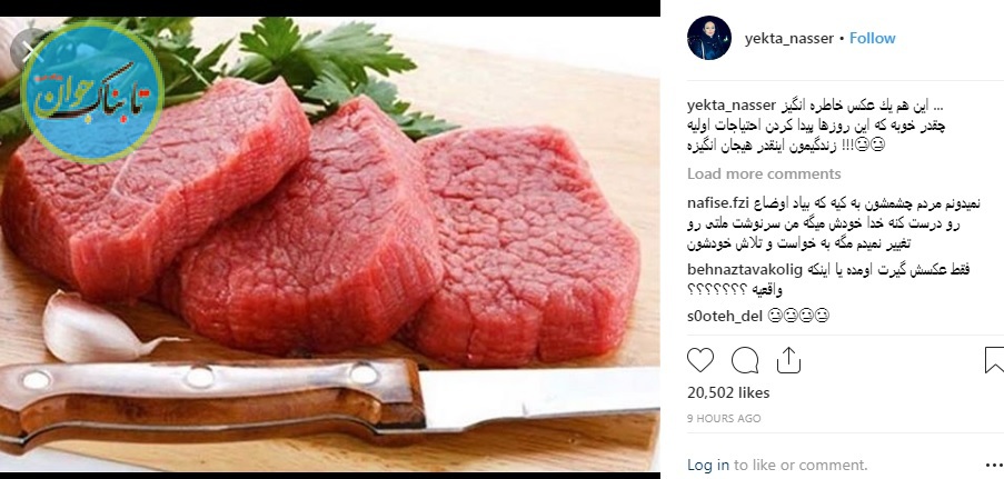 عکس خاطره انگیز خانم بازیگر از گوشت!