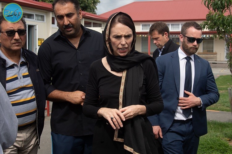 حجاب نخست وزیر نیوزلند به احترام قربانیان حادثه تروریستی/ عکس