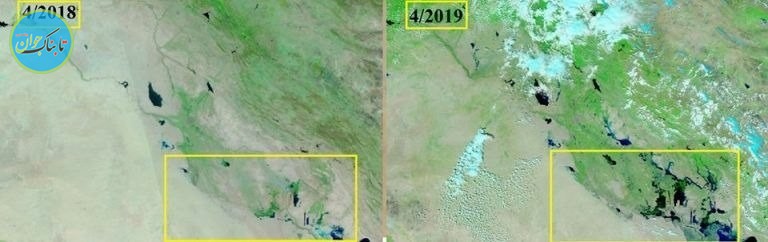 جدیدترین تصاویر ناسا از حجم آب ایران جدیدترین تصاویر ناسا از حجم آب ایران