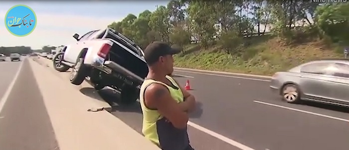سرانجام فرار کردن راننده از عوارضی اتوبان! / فیلم