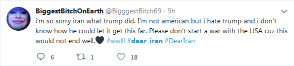 دلجویی مردم آمریکا از ملت ایران با هشتگ Dear_Iran#