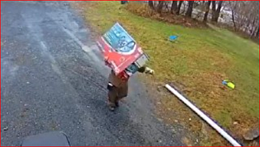 صحنه ای که پیک کالابر در مقابل خانه مشتری رقم زد