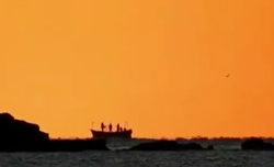 ثبت لحظه طلوع خورشید گرفته بر فراز خلیج فارس + فیلم