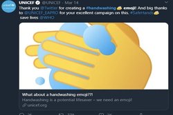 توئیتر ایموجی دست شستن برای مقابله با کرونا ساخت