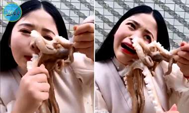 صحنه عجیبی که دختر ماجراجوی چینی رقم زد!+فیلم