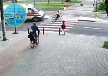 آمبولانسی که یک دختر ۱۴ ساله را زیر گرفت! + فیلم