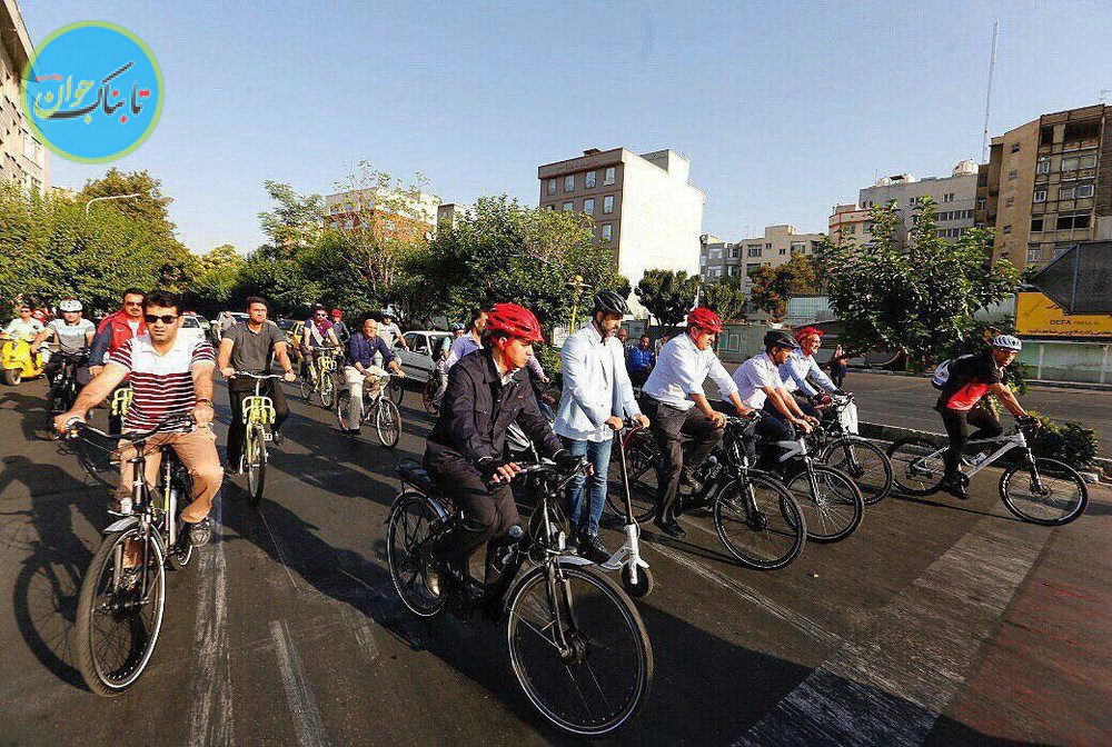 از شهردار تهران تا وزیر جوان در سه‌شنبه‌های بدون خودرو