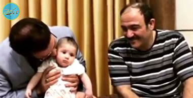 اذان گفتن قاری معروف در گوش دختر مهران غفوریان+ فیلم