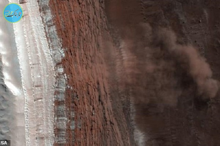 تصاویر ناسا از سقوط بهمن در مریخ