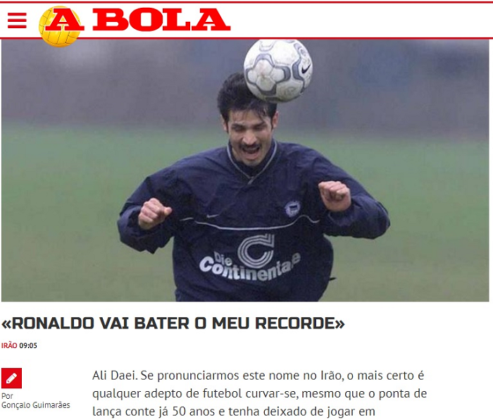 گزارش نشریه پرتغالی آبولا از اضهارات دایی درباره رونالدو