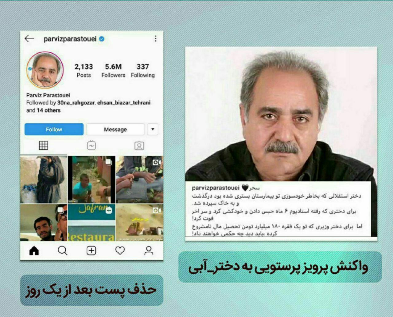 وقتی پرستویی پست دختر آبی را حذف کرد! وقتی پرستویی پست دختر آبی را حذف کرد!