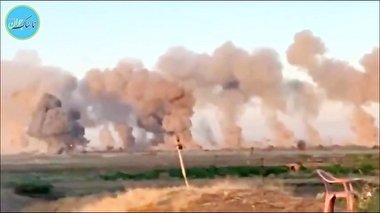 لحظه فروریختن ۴۰ تن بمب با اف ۳۵ و اف ۱۵ بر سر داعشی‌ها + فیلم