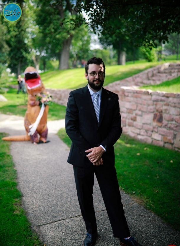 روش عجیب عروس برای غافلگیر کردن داماد