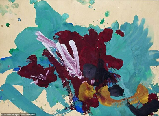 مزایده ۵۵ اثر نقاشی از یک شامپانزه