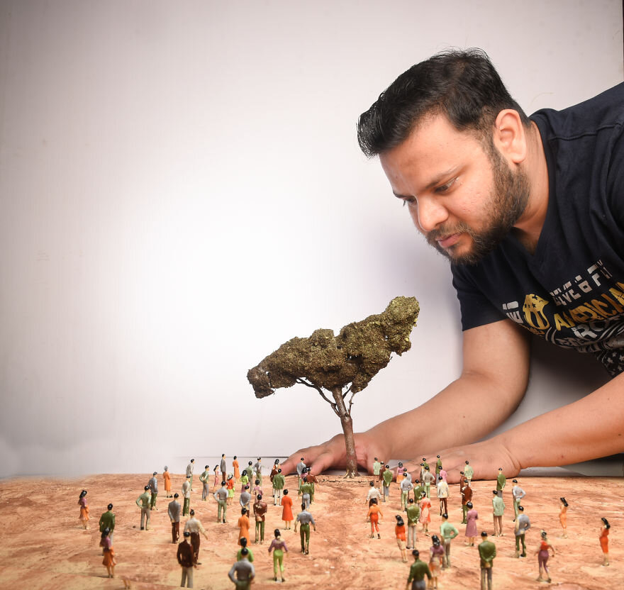 عکاسی از مدل‌های مینیاتوری حیات‌وحش