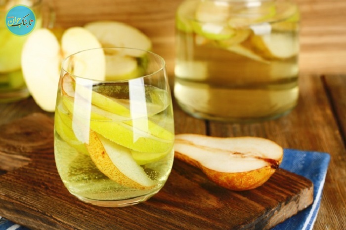 نوشیدنی گلابی و مریم گلی