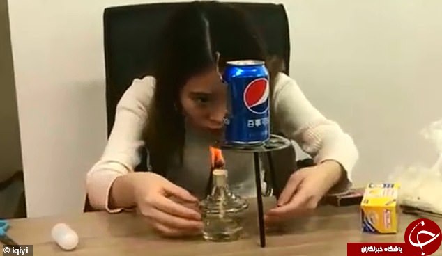 تقلید مرگبار دختر چینی برای تهیه پاپ کورن