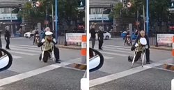اقدام تحسین برانگیز مامور پلیس در خیابان