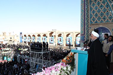 واکنش روحانی به شعار‌های اعتراضی+فیلم