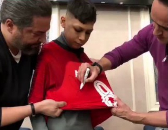 هوادار کوچک پرسپولیسی به آرزویش رسید + عکس