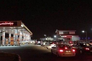 پمپ‌بنزینی که ادعا می‌شد به آتش کشیده شده است