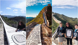 طولانی‌ترین نقاشی جهان روی دیوار چین کشیده شد+عکس