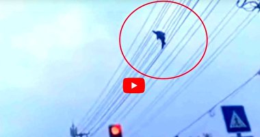 راه رفتن پسر هندی روی کابل برق