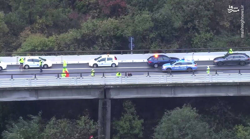 ریزش پل هوایی ۳۰ متری در اتوبان ایتالیا