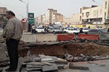 صحنه ای از حادثه مرگبار میدان کشاورز قم + فیلم