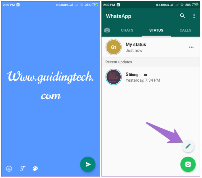 ترفند استاتوس