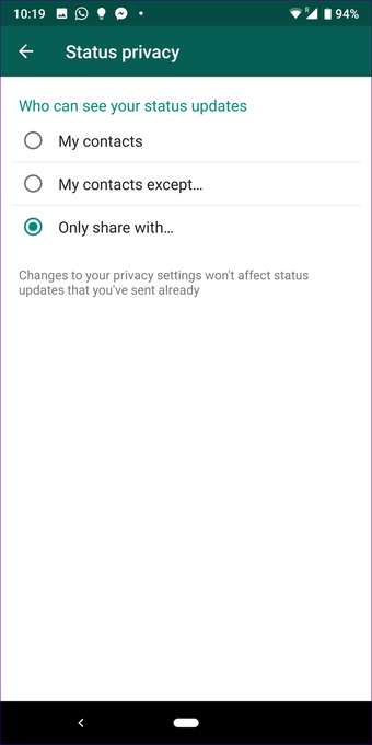 وضعیت واتساپ