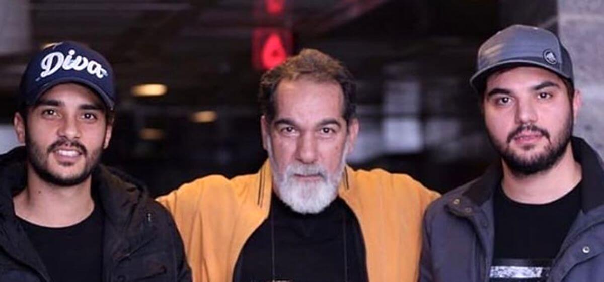 سینا سهیلی با پدر و برادر