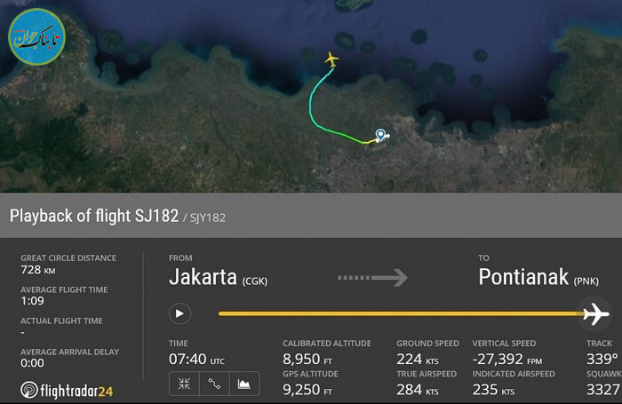 سقوط هواپیمای اندونزی