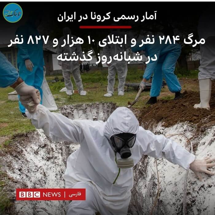 آمار کرونا در ایران به سبک BBC فارسی + تصاویر