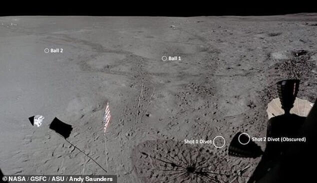 توپ گمشده‌ی گلف در ماه پیدا شد + تصاویر
