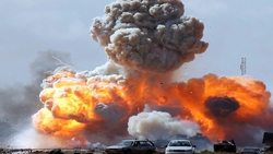 انفجار مهیب بمب به جا مانده از جنگ جهانی دوم + فیلم
