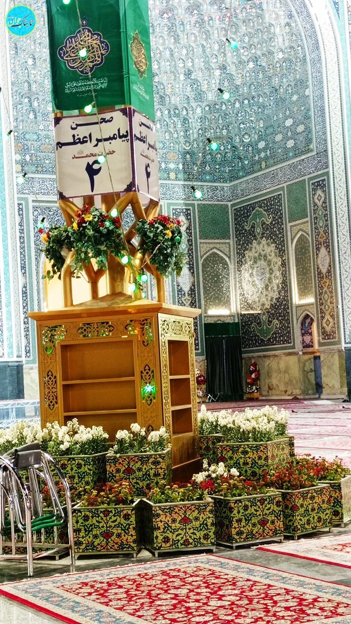 صحن پیامبر اعظم (ص) در شب عید مبعث + عکس و فیلم