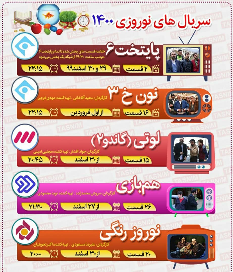جدول سریال نوروزی