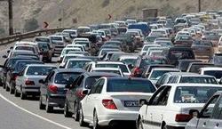 ترافیک سنگین در جاده چالوس  بارش باران در جاده‌های گلستان، اردبیل و مازندران